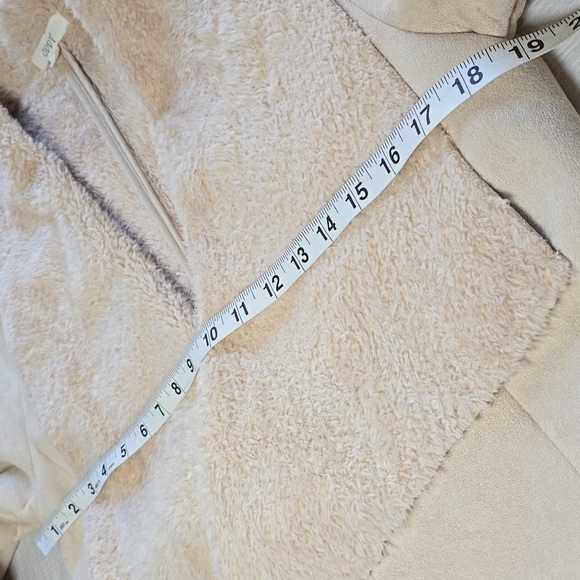 Oddy Faux Shearling & Faux Fur Cream Jacket Women's Size S - Picture 6 of 10